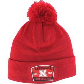 ZHATS NCAA Officially Licensed Pom Beanie Patch Switchback Team Color