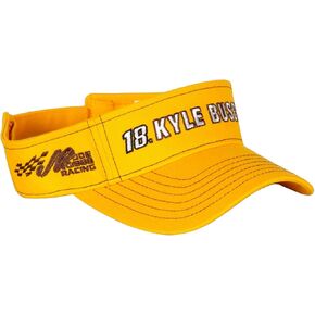 Checkered Flag Kyle Busch #18 2022 Racing Adult One Size Yellow Visor Hat