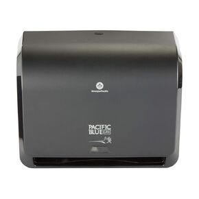 Pacific Blue Ultra 9" Mini Automatic Paper Towel Dispenser by GP PRO (Georgia-Pacific), Black, 54518, 14.1" W x 6.5" D x 11.1" H - New Version