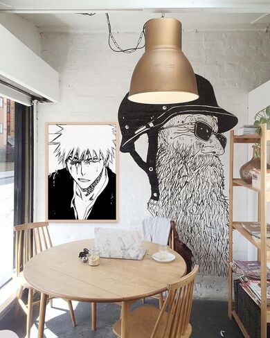 Ouroboros Art & Design - مغامرة Ichigo: Bleach Anime Art Gallery - ملصقات إصدار خاص من الرسوم المتحركة Bleach Manga Anime - 9 قطع - 300 جرام لكل متر مربع - 8x10 بوصة - غير مؤطرة in Kuwait