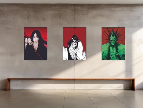 Ouroboros Art & Design - مغامرة Ichigo: Bleach Anime Art Gallery - ملصقات إصدار خاص من الرسوم المتحركة Bleach Manga Anime - 9 قطع - 300 جرام لكل متر مربع - 8x10 بوصة - غير مؤطرة in Kuwait