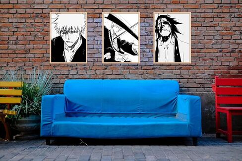 Ouroboros Art & Design - مغامرة Ichigo: Bleach Anime Art Gallery - ملصقات إصدار خاص من الرسوم المتحركة Bleach Manga Anime - 9 قطع - 300 جرام لكل متر مربع - 8x10 بوصة - غير مؤطرة in Kuwait