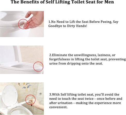 Self lifting toilet seat, non electric,no cleaning required,auto lifting toilet seat cover, self raising,suitable for elongated or oval toilet in Saudi Arabia