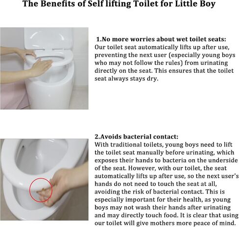 Self lifting toilet seat, non electric,no cleaning required,auto lifting toilet seat cover, self raising,suitable for elongated or oval toilet in Saudi Arabia