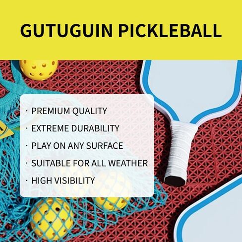 Pickleball Balls 40 Holes Outdoor Indoor USAPA Approved Premium Durable High Visible Pickle Ball 4 Pack in Saudi Arabia