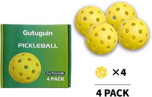Pickleball Balls 40 Holes Outdoor Indoor USAPA Approved Premium Durable High Visible Pickle Ball 4 Pack in Saudi Arabia