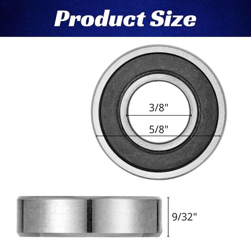 20 حزمة من محامل الكرات R6-2RS، 3/8"x5/8"x9/32" محامل كروية صغيرة محكمة الغلق من المطاط المزدوج مشحمة مسبقًا وABEC3 in Kuwait