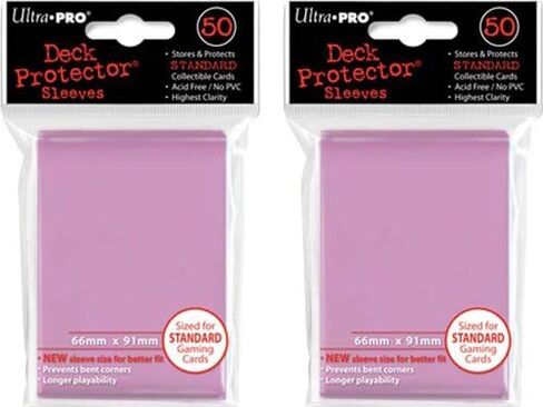 Ultra Pro (100X) Pink Deck Protectors Sleeves Standard MTG Colors in Saudi Arabia