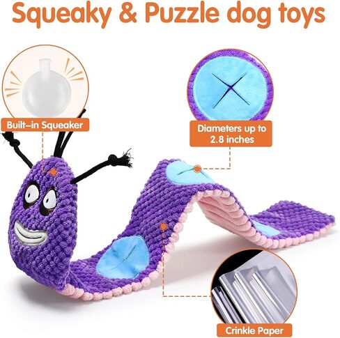 rabbit Squeaky Dog Toys - rabbit Interactive Dog Toy with Crinkle and Squeaky, Bunny Dog Plush Toys, Enrichment for Small and Medium Breed Puppies or Dogs, Cute and Plush (Blue) in Saudi Arabia