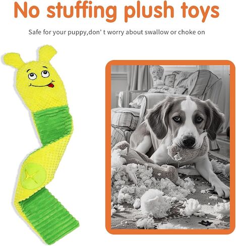 rabbit Squeaky Dog Toys - rabbit Interactive Dog Toy with Crinkle and Squeaky, Bunny Dog Plush Toys, Enrichment for Small and Medium Breed Puppies or Dogs, Cute and Plush (Blue) in Saudi Arabia
