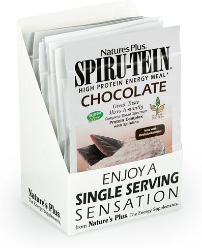 NaturesPlus Spiru-Tein, Chocolate - 2.1 lb - Protein Complex with Spirulina - 14 g of Plant-Based Protein Per Serving - Non-GMO, Vegetarian - 34 Servings in Saudi Arabia