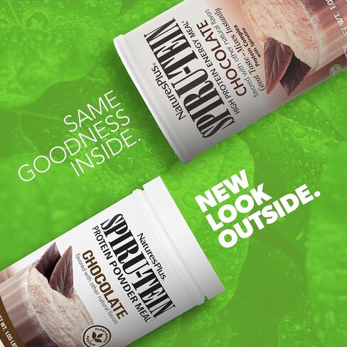NaturesPlus Spiru-Tein, Chocolate - 2.1 lb - Protein Complex with Spirulina - 14 g of Plant-Based Protein Per Serving - Non-GMO, Vegetarian - 34 Servings in Saudi Arabia