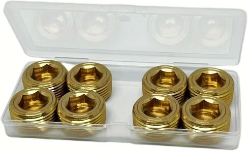6PCS 1" NPT Brass Male Pipe Plug Fitting Hex Counter Sunk Pipe Plug (1" NPT) in Saudi Arabia