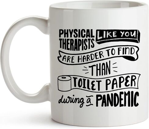YouNique Designs Physical Therapist Mug for Women and Men, 11 Ounces, Physical Therapy Coffee Mug, Physical Therapist Mug, Graduation Cup for Physical Therapist (Black Handle) in Saudi Arabia