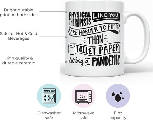 YouNique Designs Physical Therapist Mug for Women and Men, 11 Ounces, Physical Therapy Coffee Mug, Physical Therapist Mug, Graduation Cup for Physical Therapist (Black Handle) in Saudi Arabia