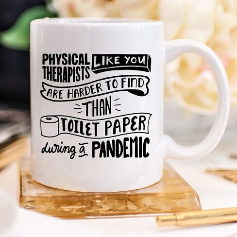 YouNique Designs Physical Therapist Mug for Women and Men, 11 Ounces, Physical Therapy Coffee Mug, Physical Therapist Mug, Graduation Cup for Physical Therapist (Black Handle) in Saudi Arabia