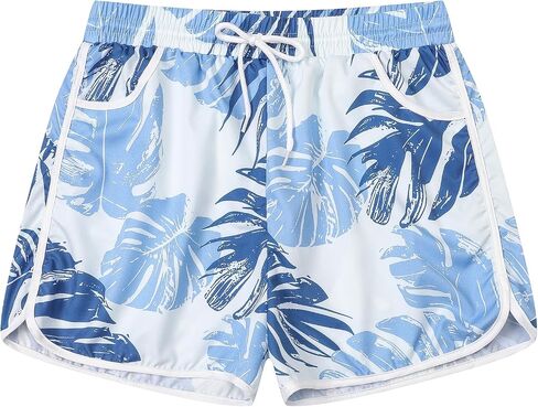 Cromoncent Women Beach Board Shorts,Summer Tropical Drawstring Shorts Hawaiian Swim Shorts for Women with Pockets in Kuwait