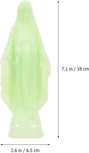 Abaodam Glow in The Dark Catholic Sculpture Catholic Religious Statues Church Desktop Decoration Glow in The Dark Catholic Statue Virgin Sculpture Joseph Plastic Household Mother in Saudi Arabia