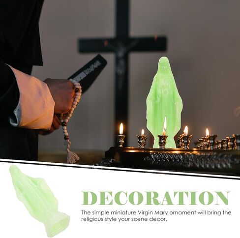 Abaodam Glow in The Dark Catholic Sculpture Catholic Religious Statues Church Desktop Decoration Glow in The Dark Catholic Statue Virgin Sculpture Joseph Plastic Household Mother in Saudi Arabia