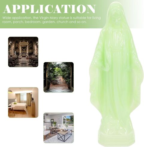 Abaodam Glow in The Dark Catholic Sculpture Catholic Religious Statues Church Desktop Decoration Glow in The Dark Catholic Statue Virgin Sculpture Joseph Plastic Household Mother in Saudi Arabia