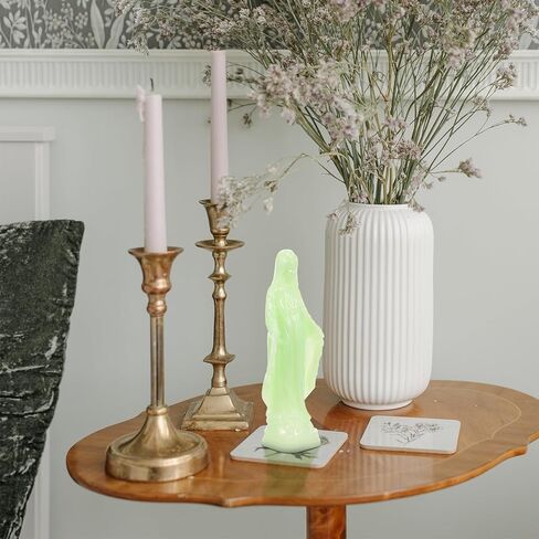 Abaodam Glow in The Dark Catholic Sculpture Catholic Religious Statues Church Desktop Decoration Glow in The Dark Catholic Statue Virgin Sculpture Joseph Plastic Household Mother in Saudi Arabia