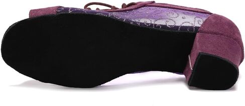 Women's Ballroom Latin Dance Shoes Lace-up Salsa Tango Dance Practice Shoes Low Heel in Kuwait