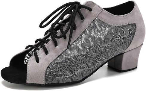 Women's Ballroom Latin Dance Shoes Lace-up Salsa Tango Dance Practice Shoes Low Heel in Kuwait