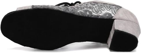 Women's Ballroom Latin Dance Shoes Lace-up Salsa Tango Dance Practice Shoes Low Heel in Kuwait