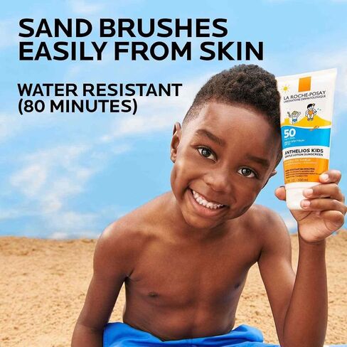 لاروش بوساي أنثيليوس كيدز جنتل لوشن واقي من الشمس SPF 50 | عامل حماية من الشمس (SPF) واسع النطاق + مضادات الأكسدة | واقي الشمس للأطفال | خالي من الأوكتينوكسات والأوكسيبنزون ​​| تم اختباره من قبل أطباء الأطفال | غير كوميدوغينيك | خالي من الزيت in Kuwait