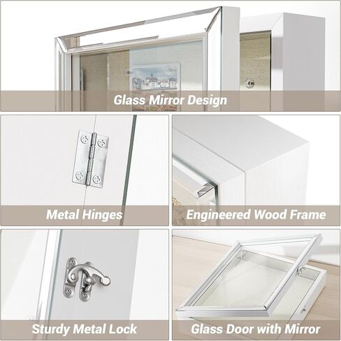 إطار صندوق الظل مقاس 8 × 10، حافظة عرض صندوق الظل العميق من AGONEE مع مرآة زجاجية فضية وغطاء زجاجي، صندوق عرض الذاكرة للصور والزهور وميداليات التخرج وتذكارات تذكارية للحيوانات الأليفة وحفلات الزفاف، باللون الأبيض in Saudi Arabia