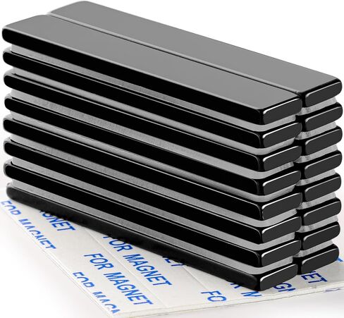 LOVIMAG Magnets with Adhesive Backing, Magnet Strips Heavy Duty, Flat Magnets for Whiteboard, Craft, Fridge, Office, Kitchen, Science - 60 x 10 x 3mm, Pack of 5 in Kuwait
