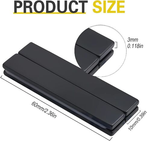 LOVIMAG Magnets with Adhesive Backing, Magnet Strips Heavy Duty, Flat Magnets for Whiteboard, Craft, Fridge, Office, Kitchen, Science - 60 x 10 x 3mm, Pack of 5 in Kuwait