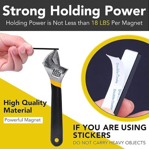 LOVIMAG Magnets with Adhesive Backing, Magnet Strips Heavy Duty, Flat Magnets for Whiteboard, Craft, Fridge, Office, Kitchen, Science - 60 x 10 x 3mm, Pack of 5 in Kuwait