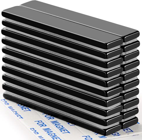 LOVIMAG Magnets with Adhesive Backing, Magnet Strips Heavy Duty, Flat Magnets for Whiteboard, Craft, Fridge, Office, Kitchen, Science - 60 x 10 x 3mm, Pack of 5 in Kuwait