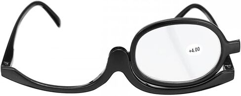 Magnifying Makeup Reading Glasses Flip Lens Make Up Eye Glasses for Women +1.00 ~ +4.00 in Saudi Arabia