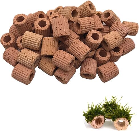 6 Pcs Aquatic Water Plant Fixed Rings, Aquarium Landscape Ceramic Pottery Plant Pot Gravity Ring for Fish Tank Accessories (Medium Sized) in Saudi Arabia