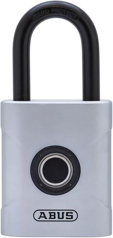 ABUS Touch 57/50 قفل بصمة الإصبع، قفل ذكي للمنزل والمكتب والمزيد، فضي in Saudi Arabia