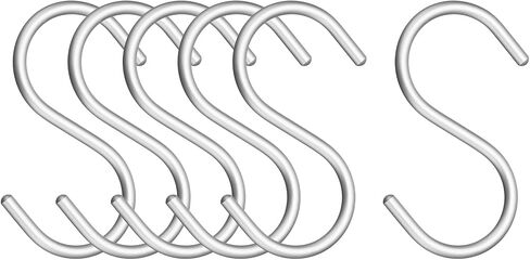uxcell S Hooks, 6Pcs 3.5'' - Aluminum Alloy S-Shaped Hanger Hook, S Hooks for Hanging Clothes Towels Shoe Scarf Bag (Rose Gold) in Saudi Arabia