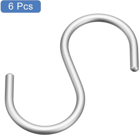 uxcell S Hooks, 6Pcs 3.5'' - Aluminum Alloy S-Shaped Hanger Hook, S Hooks for Hanging Clothes Towels Shoe Scarf Bag (Rose Gold) in Saudi Arabia