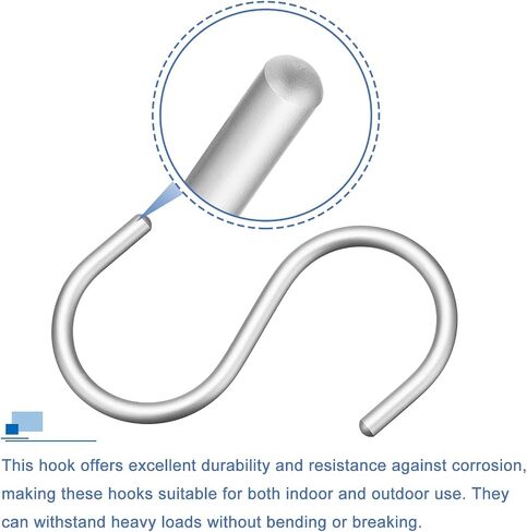 uxcell S Hooks, 6Pcs 3.5'' - Aluminum Alloy S-Shaped Hanger Hook, S Hooks for Hanging Clothes Towels Shoe Scarf Bag (Rose Gold) in Saudi Arabia