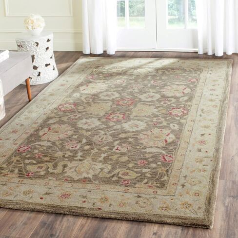 مجموعة SAFAVIEH العتيقة مقاس 2'3" x 12' رمادي زيتوني/بيج AT853A سجادة عداء مصنوعة يدويًا من الصوف الشرقي الفاخر in Saudi Arabia