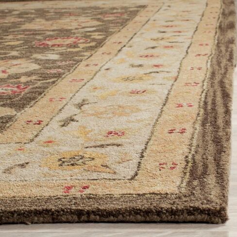 مجموعة SAFAVIEH العتيقة مقاس 2'3" x 12' رمادي زيتوني/بيج AT853A سجادة عداء مصنوعة يدويًا من الصوف الشرقي الفاخر in Saudi Arabia