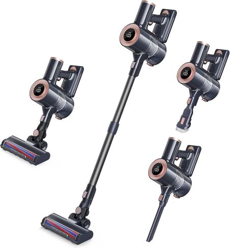 Cordless Vacuum Cleaner, 20Kpa Powerful Suction with LED Display, 8 in 1 Lightweight Stick Vacuum, 30 Min Runtime Detachable Battery, 1.5L Dust Cup, for Carpet and Hard Floor Pet Hair Blue in Saudi Arabia
