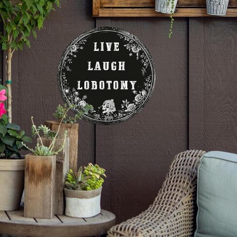 Vintage Witch Halloween Round Metal Sign Witch and Black Cat Sign Wall Art Rustic Wreath Wall Decoration for Indoor Outdoor Home Porch Window Decor 8 Inch in Saudi Arabia
