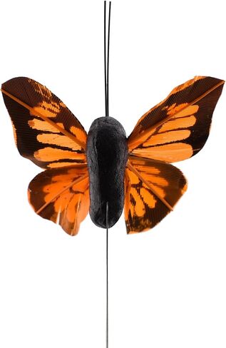 أعواد حرفية على شكل فراشة من هومفورد ميني مونارك، 5 سم، 24 قطعة، برتقالي in Kuwait
