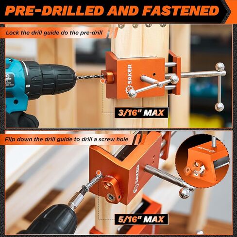 مشبك عقد حفر النجارة من ساكر، مشابك خزانة لتثبيت الخزانات، مشابك مخلب مع عمق قابل للتعديل ومسامير جانبية مزدوجة، مشابك إطار وجه الخزانة، أداة محاذاة الخزانة in Kuwait