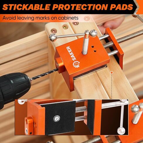 مشبك عقد حفر النجارة من ساكر، مشابك خزانة لتثبيت الخزانات، مشابك مخلب مع عمق قابل للتعديل ومسامير جانبية مزدوجة، مشابك إطار وجه الخزانة، أداة محاذاة الخزانة in Kuwait