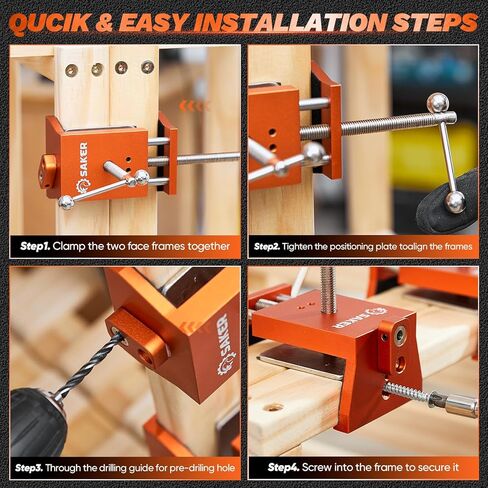 مشبك عقد حفر النجارة من ساكر، مشابك خزانة لتثبيت الخزانات، مشابك مخلب مع عمق قابل للتعديل ومسامير جانبية مزدوجة، مشابك إطار وجه الخزانة، أداة محاذاة الخزانة in Kuwait