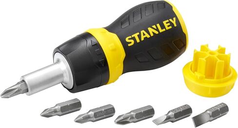 STANLEY Multi Screwdriver, Stubby Ratcheting, Including 6 Interchangeable Bits (66-358) in Saudi Arabia