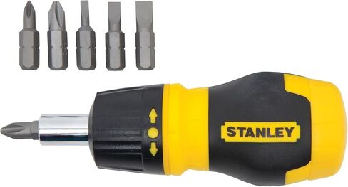 STANLEY Multi Screwdriver, Stubby Ratcheting, Including 6 Interchangeable Bits (66-358) in Saudi Arabia